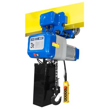 Talha Elétrica de Corrente MVC c/ Trole 3T 6m 220v CSM