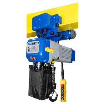 Talha Elétrica de Corrente MVC c/ Trole 1T 12m 380v CSM